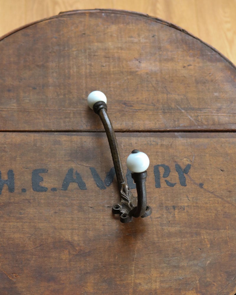 c.1930s Double Wall Hook with Porcelain Knobs｜1930年代頃 ダブルウォールフック ポーセリンノブ