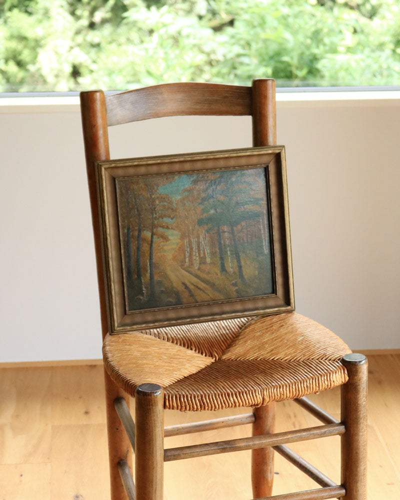 c.1930s Antique Framed Woodland Landscape Painting A|1930年代頃 油絵風景画 A
