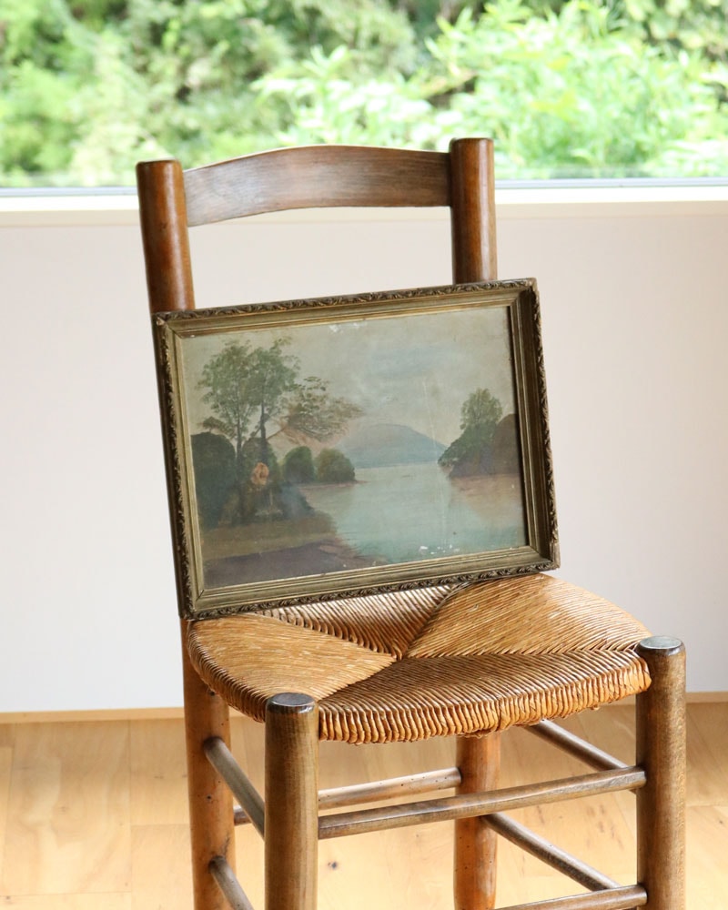 c.1930s Lake Landscape Painting C|1930年代頃 油絵風景画 C