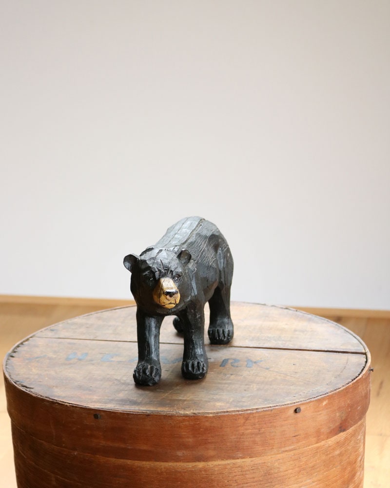 c.1960s Hand-Carved Wooden Black Bear｜1960年代頃 ハンドカービング ウッド ブラックベア