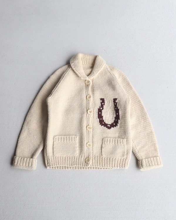 Vintage 70s Horse COWICHAN Cardy ��WOMEN S)