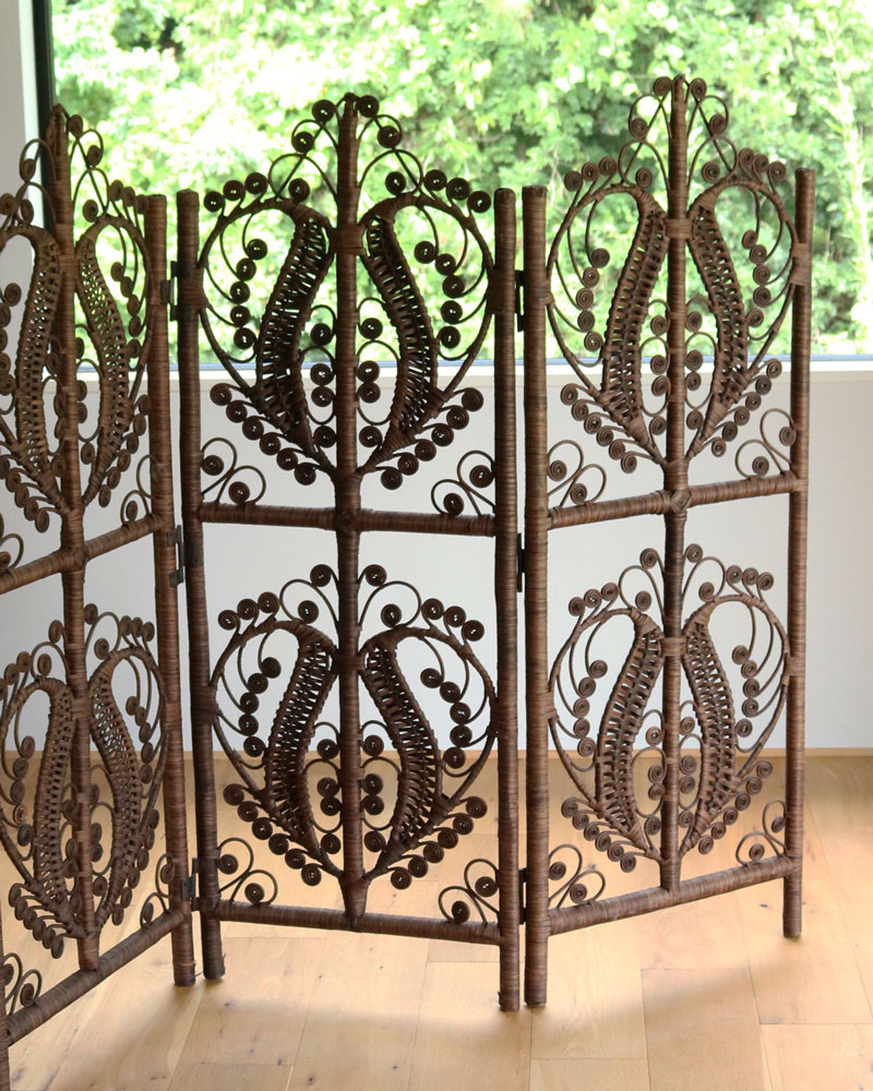 c.1970s Japanese Rattan Folding Screen｜1970年代頃 ジャパニーズ