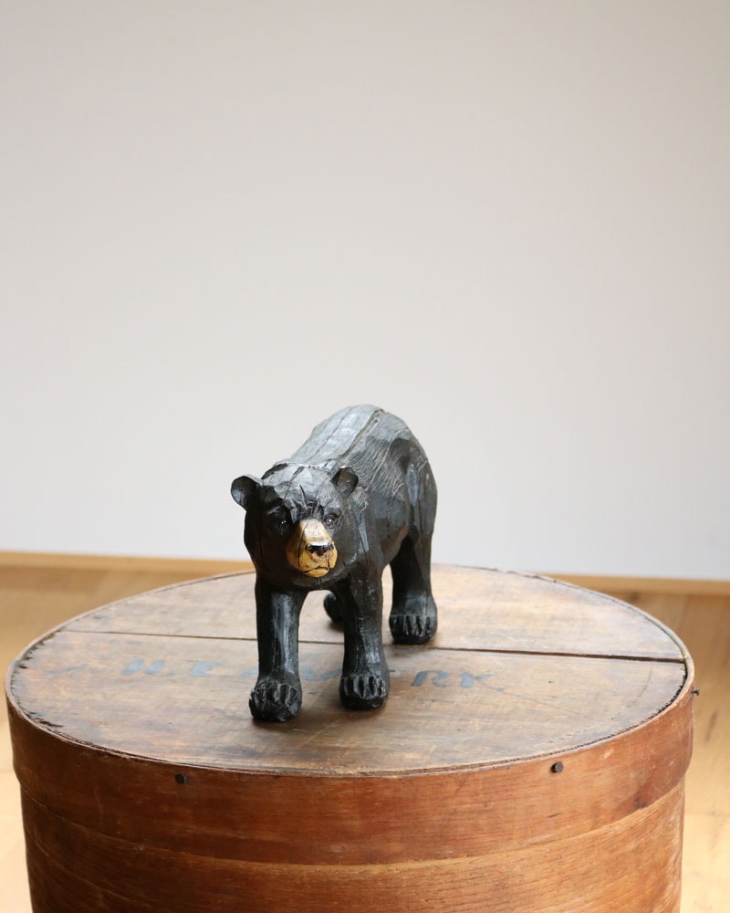 超レア！巨大BIG 70s〜ネイティブアメリカン 熊壁掛けUSAヴィンテージ雑貨 c.1960s Hand-Carved Wooden Black Bear｜1960年代頃 ハンドカービング