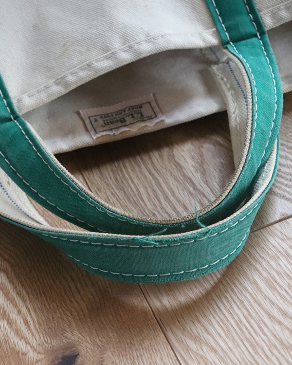 Vintage 80s Green L.L.BEAN Canvas Tote (L)