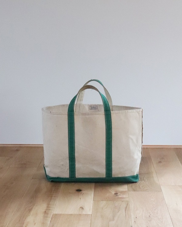 Vintage 80s Green L.L.BEAN Canvas Tote (L)