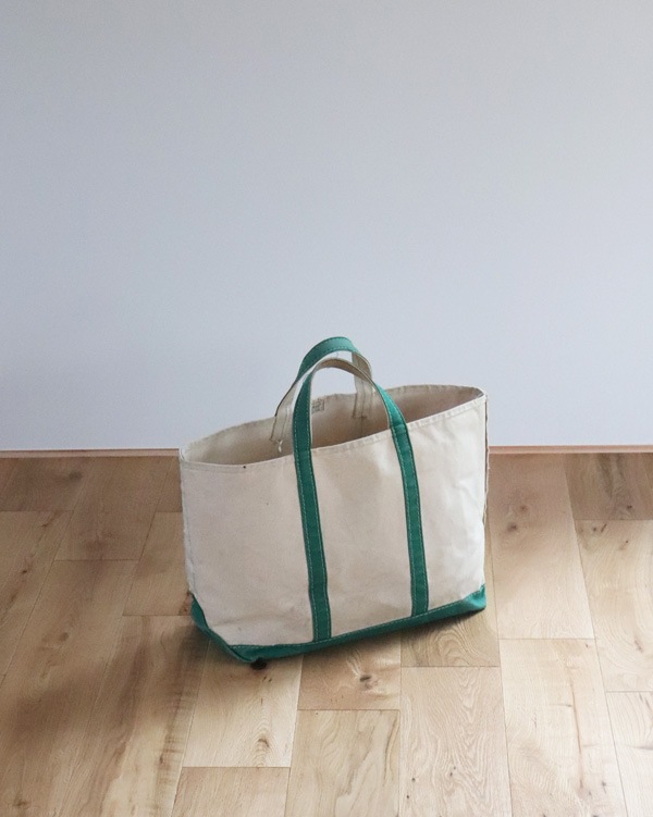 Vintage 80s Green L.L.BEAN Canvas Tote (L)