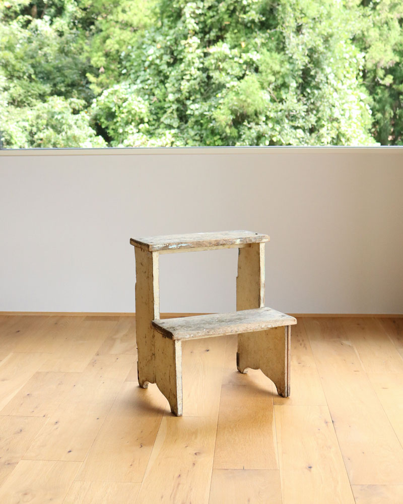 c.1930s Painted Wooden Step Stool｜1930年代頃 ペインテッド ウッド
