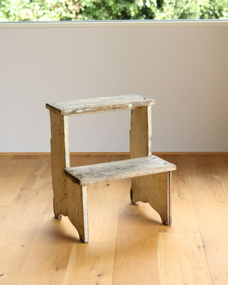 c.1930s Painted Wooden Step Stool｜1930年代頃 ペインテッド ウッド