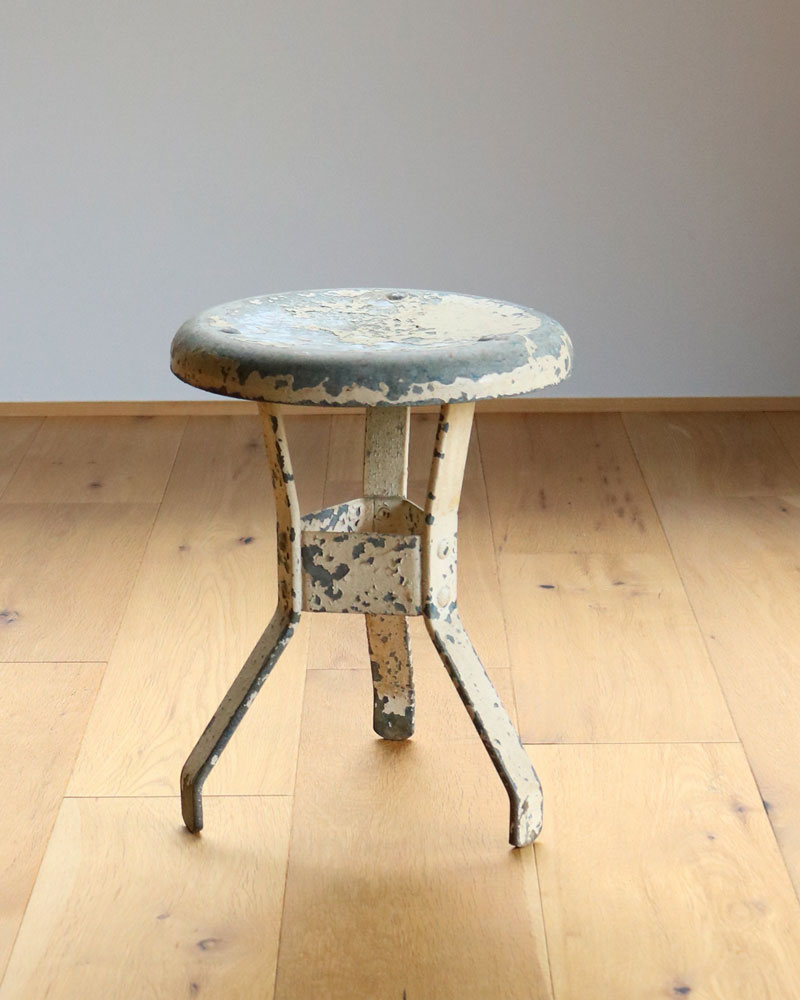 c.1930s Painted Metal Milking Stool｜1930年代頃 ペインテッド