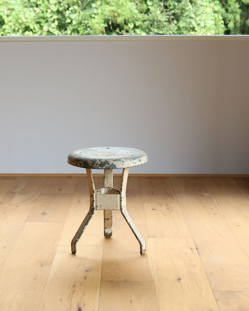 c.1930s Painted Metal Milking Stool｜1930年代頃 ペインテッド