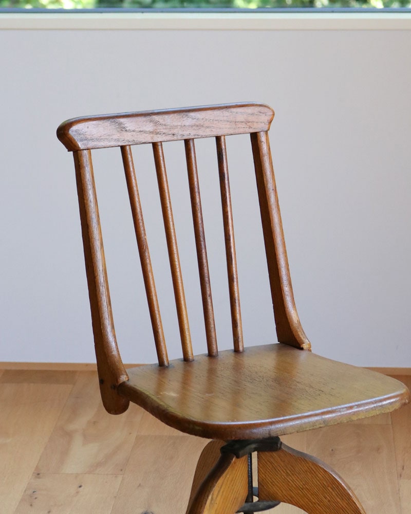 c.1920s Oak Child's Swivel Chair ｜1920年代頃 オーク材の子供用回転