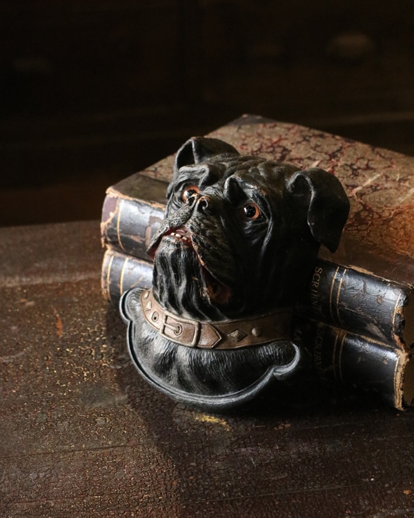 ブルドッグ　アンティーク　置物　壁掛け Bulldog Plaque｜ブルドッグ 壁掛オブジェ