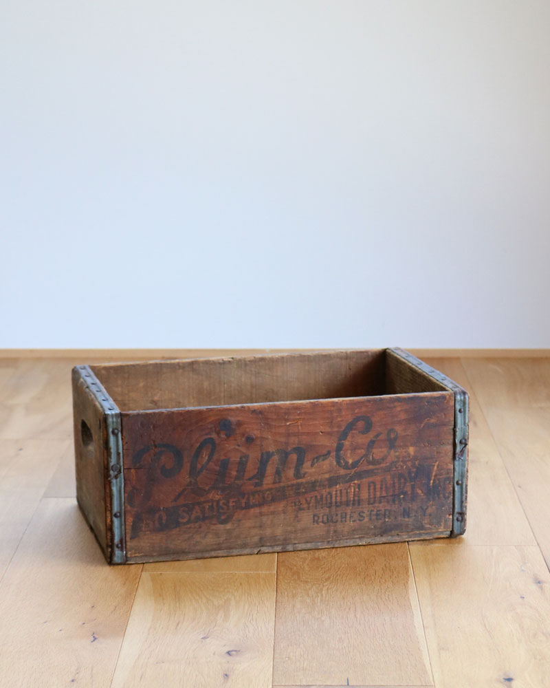 c.1920s “Plymouth Dairy” Wooden Milk Crate｜1920年代頃 “Plymouth