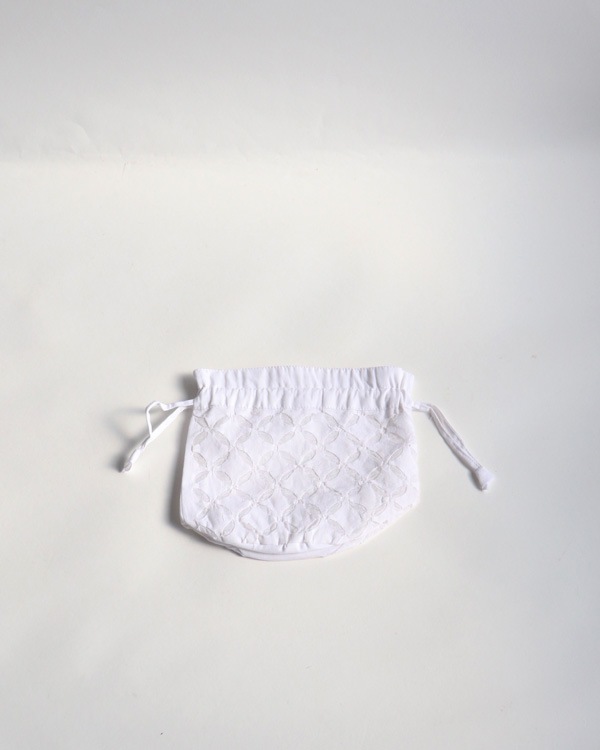 Small Drawstring Bag / White�å���ɥ��åȥ�Υߥ˶��� �ۥ磻��