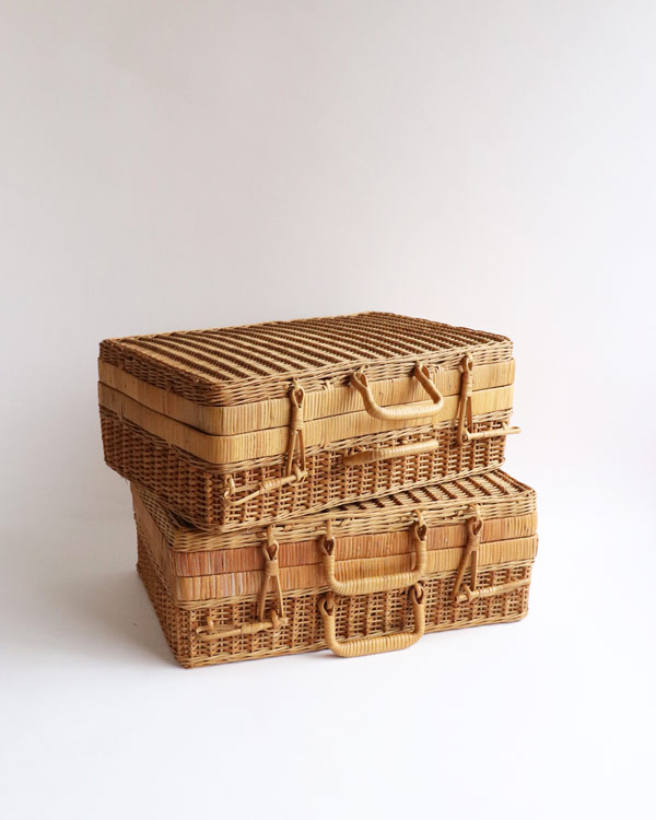 ラタンピクニックバスケット Ratan Picnic Trunk Basket A｜ラタンピクニックバスケット トランク型 A