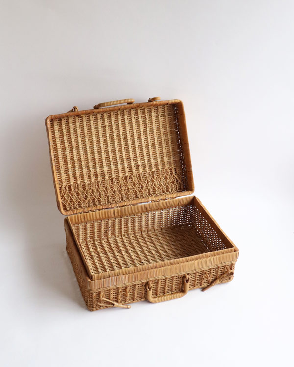 Ratan Picnic Trunk Basket A｜ラタンピクニックバスケット トランク型 A