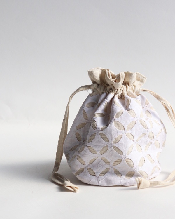 Small Drawstring Bag / Natural�å���ɥ��åȥ�Υߥ˶��� �ʥ�����