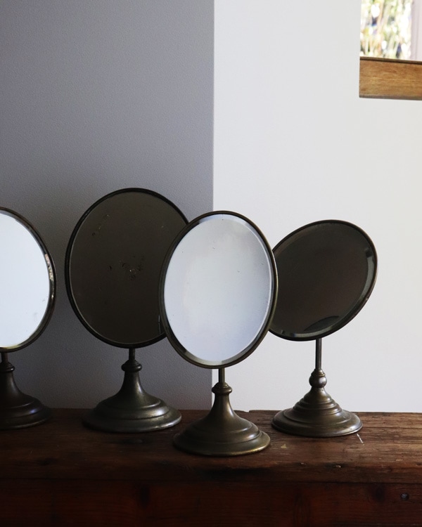 Nickel Plated Stand Mirror D｜ニッケルプレーティドスタンドミラー D