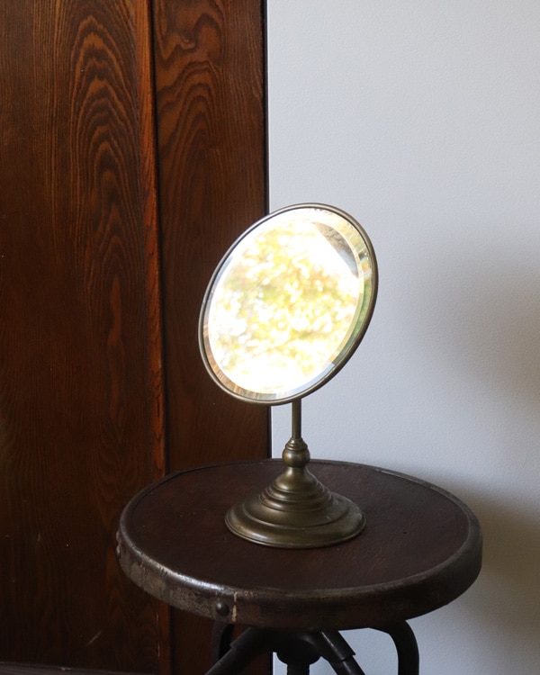 Nickel Plated Stand Mirror D｜ニッケルプレーティドスタンドミラー D