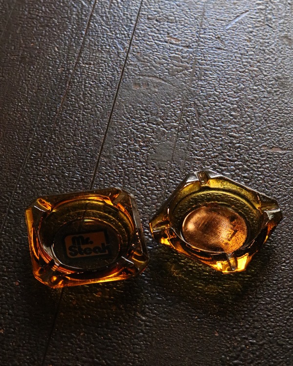 Amber Glass Ashtray A�å���С����饹�γ��� A