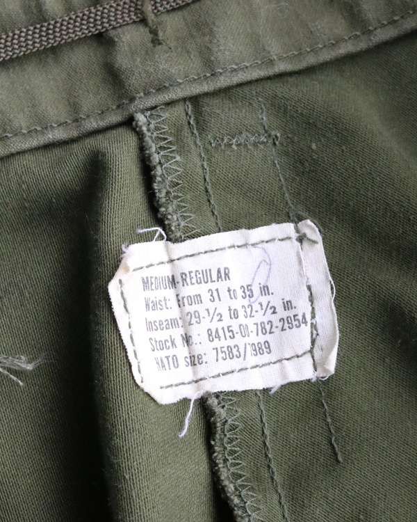 70s m65 ワンウォッシュ　usarmy 最終値下げ Vintage 70s U.S.ARMY M-65 Field Trousers (MEDIUM-REGULAR)
