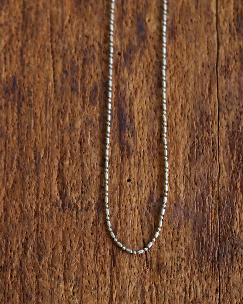 c.1970s Sterling Silver Tube & Bead Necklace A｜1970年代頃
