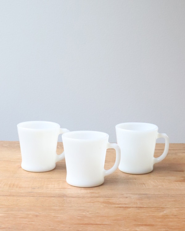 ファイヤーキング ミルクガラス マグカップ 2個セット ホワイト USA Fire King