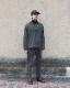 PHIGVEL �ե����٥��RACE UP HOODED SHIRT �졼�����åץա��ǥåɥ���ġ�OLIVE GRAY��