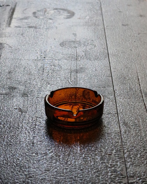 Amber Glass Ashtray D�å���С����饹�γ��� D