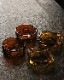 Amber Glass Ashtray D�å���С����饹�γ��� D