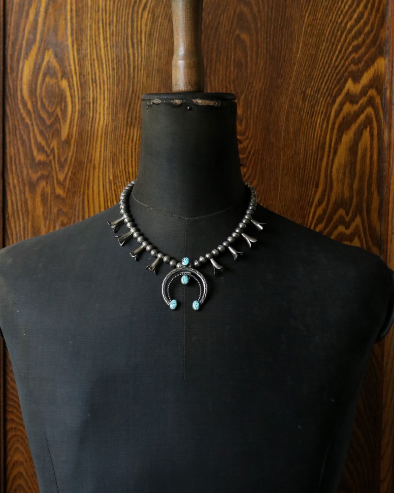c.1900s Navajo Turquoise Naja Necklace｜1900年代頃 ナバホ