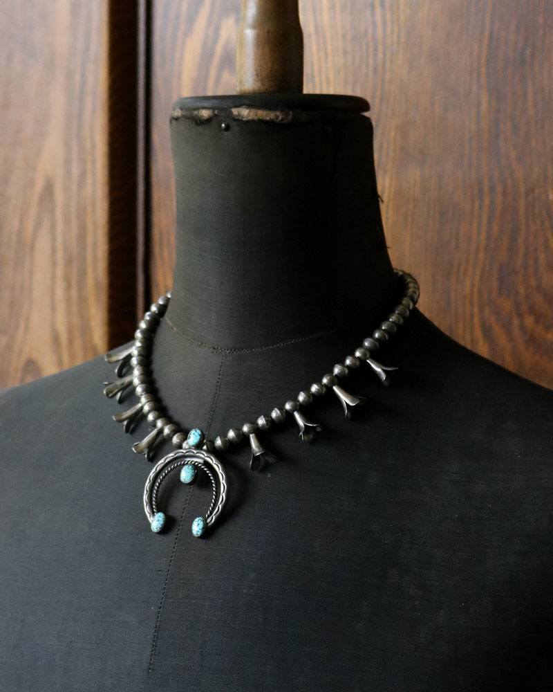 c.1900s Navajo Turquoise Naja Necklace｜1900年代頃 ナバホ
