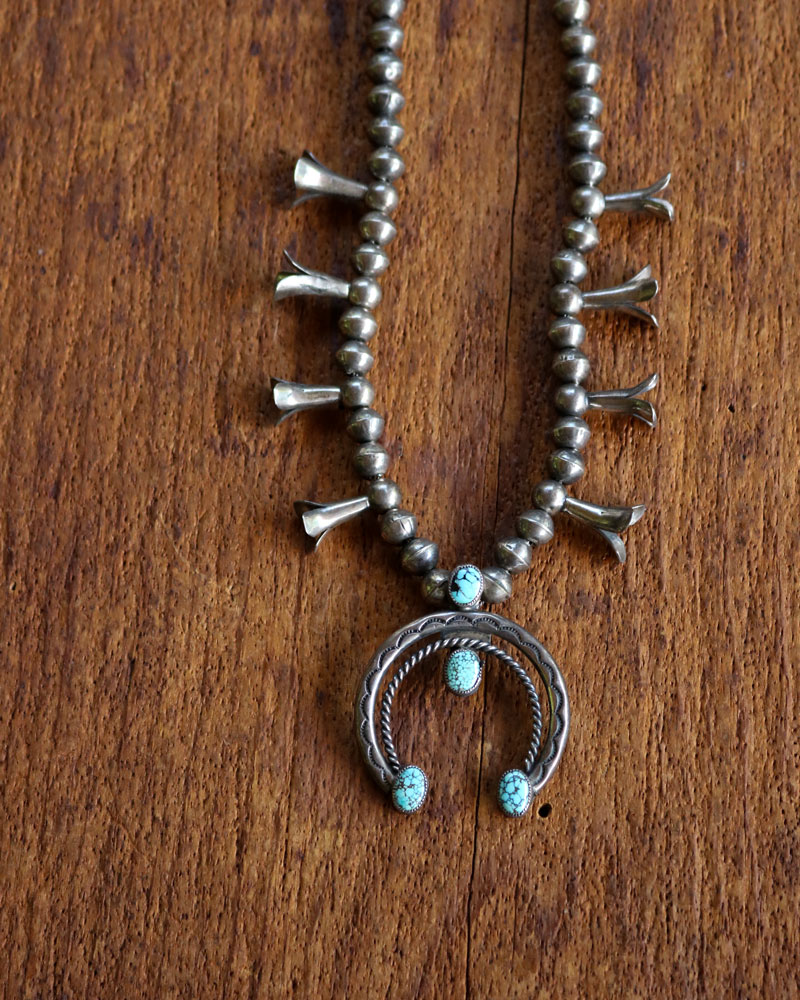 c.1900s Navajo Turquoise Naja Necklace｜1900年代頃 ナバホ