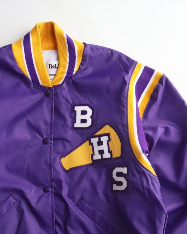 Vintage 90s Purple DeLONG Cheerleader Jacket (WOMEN L)