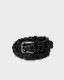 PHIGVEL �ե����٥��LEATHER MESH BELT �쥶����å���٥�ȡ�BLACK��