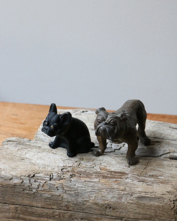 アンティーク雑貨 Westmoreland French Bulldog Westmoreland Frosted Glass French Bulldog Dog Figurine
