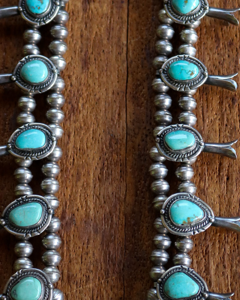 c.1900s Navajo Turquoise Squash Blossom Necklace｜1900年代頃