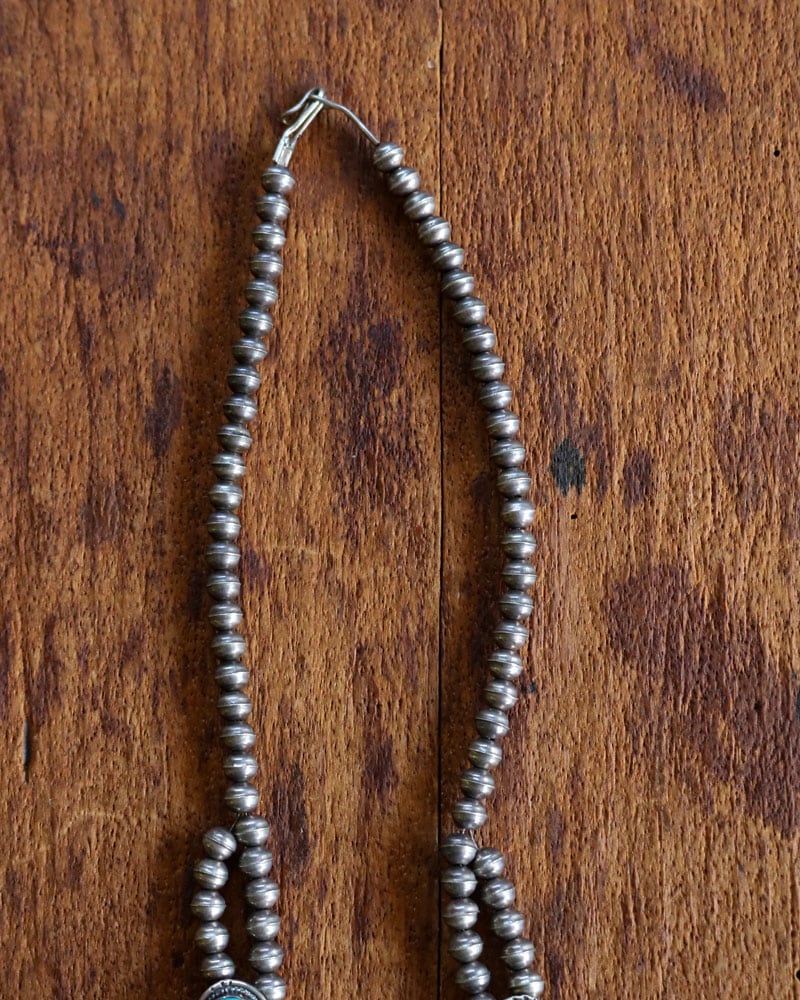 c.1900s Navajo Turquoise Squash Blossom Necklace｜1900年代頃