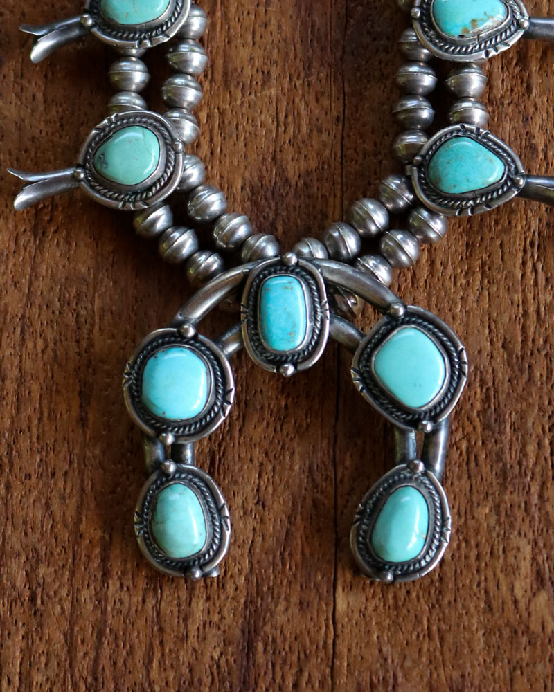 c.1900s Navajo Turquoise Squash Blossom Necklace｜1900年代頃