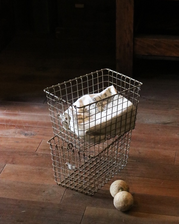 VINTAGE GYM METAL BASKET】アンティーク ヴィンテージ ジムバスケット