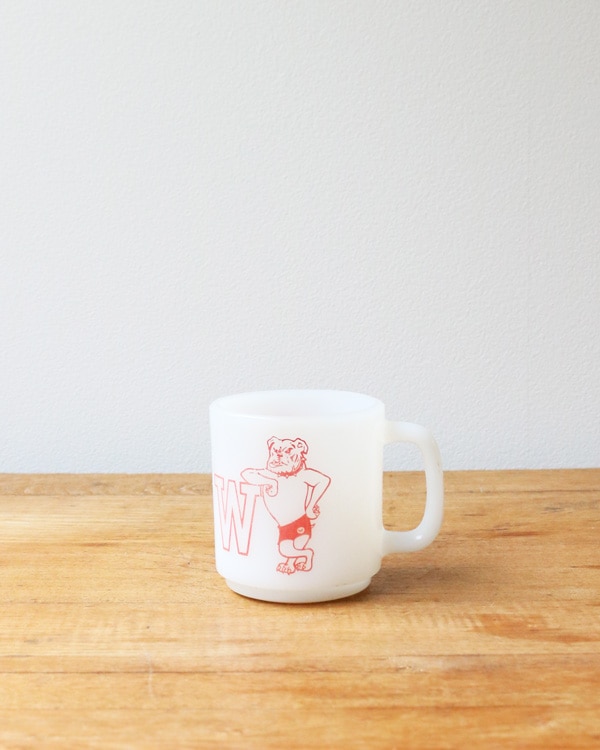 ��WILSON BULLDOGS�� Milk Glass Mug�á�WILSON BULLDOGS�� �ߥ륯���饹�ޥ�
