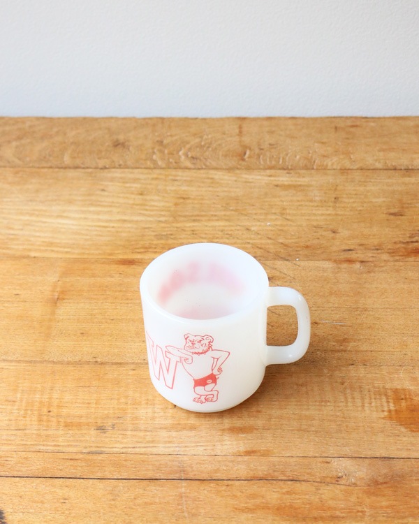 ��WILSON BULLDOGS�� Milk Glass Mug�á�WILSON BULLDOGS�� �ߥ륯���饹�ޥ�