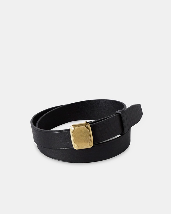 PHIGVEL �ե����٥��LEATHER HICKOK BELT �ҥ��å� �٥�ȡ�BLACK��BRASS��