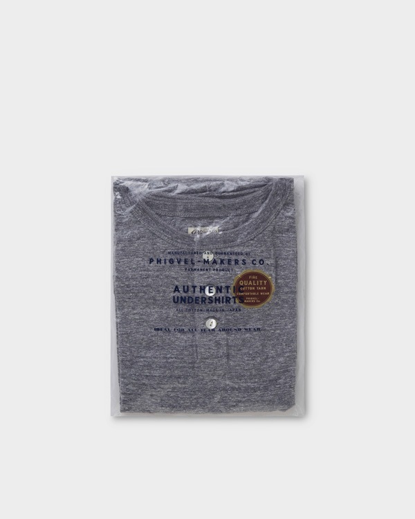 PHIGVEL フィグベル｜HENLEY NECK TEE ヘンリーネック ティー【TOP GRAY】