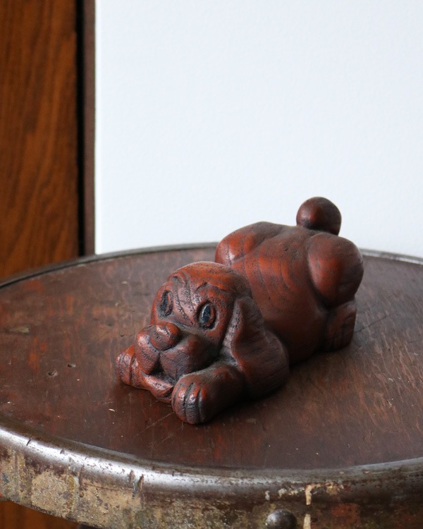 Wood Carving Folk Art Dog����Ħ��Υɥå������ʥ���