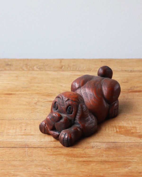 Wood Carving Folk Art Dog����Ħ��Υɥå������ʥ���