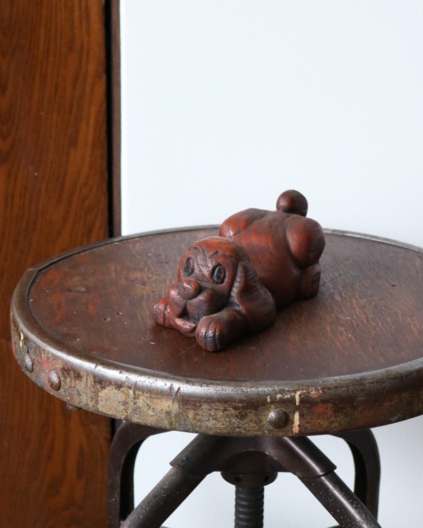 Wood Carving Folk Art Dog����Ħ��Υɥå������ʥ���