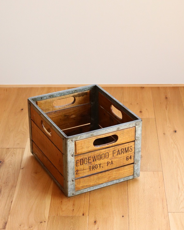 "EDGEWOOD FARMS" Milk Crate��"EDGEWOOD FARMS" �ߥ륯���졼��