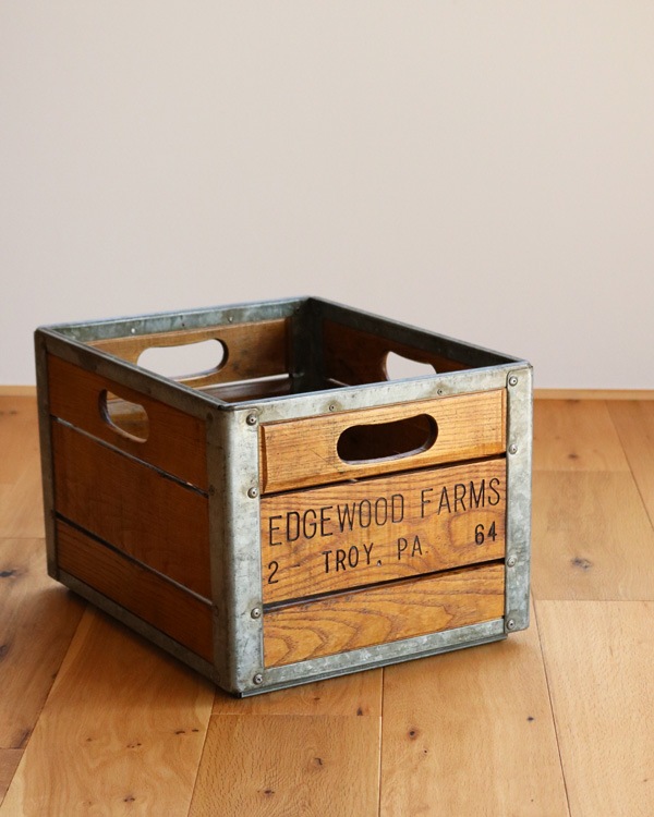 "EDGEWOOD FARMS" Milk Crate��"EDGEWOOD FARMS" �ߥ륯���졼��