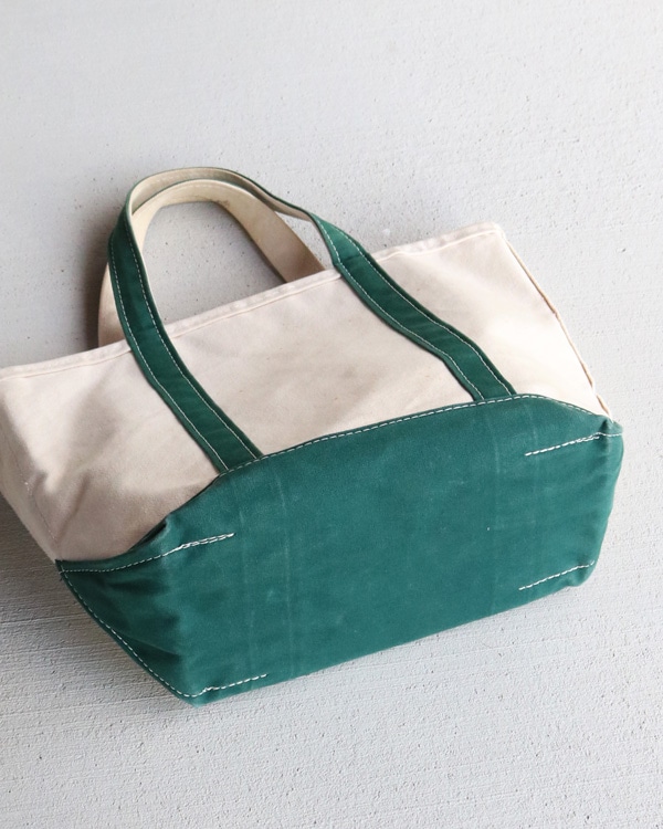 Vintage 90s Green L.L.Bean Boat&Tote (S) 